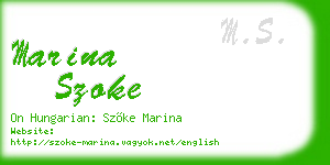 marina szoke business card