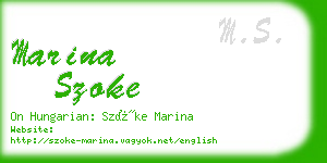 marina szoke business card